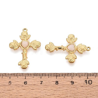 304 Stainless Steel and Resin Pendants STAS-T068-105G-1
