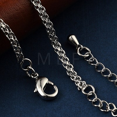 Brass Rope Chain Bracelets for Women BJEW-G735-08P-1