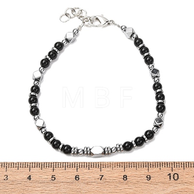 Adjustable 304 Stainless Steel Gemstone Beaded Bracelets FS-WG23DE2-11-1