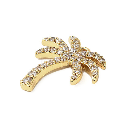 Brass Micro Pave Cubic Zirconia Pendants KK-G534-01A-G-1