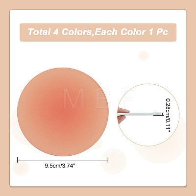 4Pcs 4 Colors Gradient Color Acrylic Cup Mats AJEW-GO0001-04-1