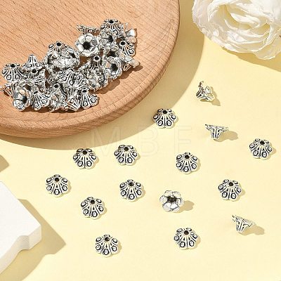 Tibetan Style Bell Filigree Bead Caps LS-TIBE-A23845-AS-FF-1