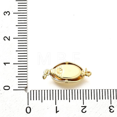 Oval Rack Plating Brass Box Clasps KK-S508-13G-1