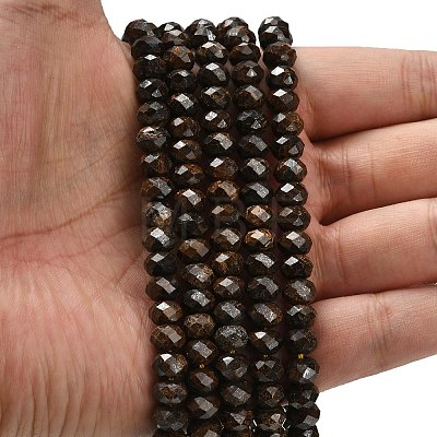Natural Bronzite Beads Strands G-Z111-A25-1