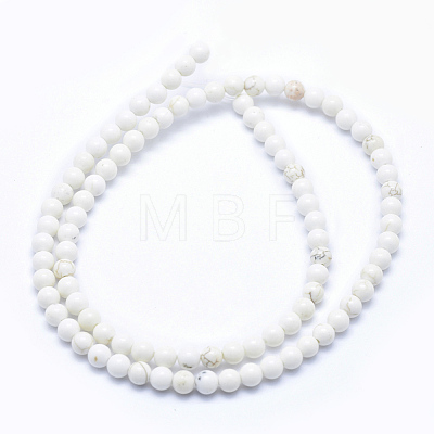 Natural Magnesite Beads Strands TURQ-G148-09-4mm-1