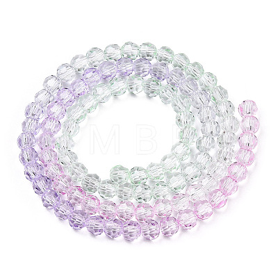 Transparent Glass Beads Strands X-GLAA-E036-07V-1
