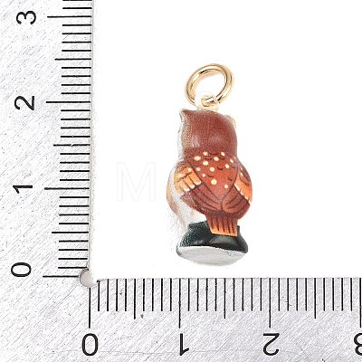 304 Stainless Steel Enamel Pendants STAS-F358-01G-13-1