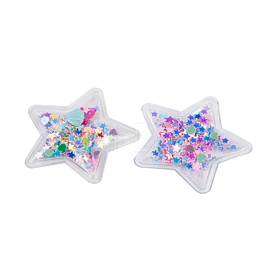 Quicksand Sequin PVC Plastic Cabochons PVC-L003-01B-1