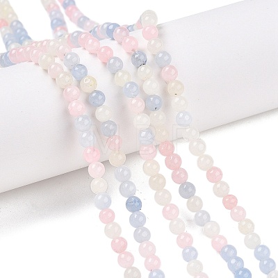 Dyed Natural White Jade Beads Strands G-T140-4mm-A03-1