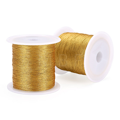 2 Rolls Round PET Metallic Thread MCOR-TADJ0001-01A-01-1