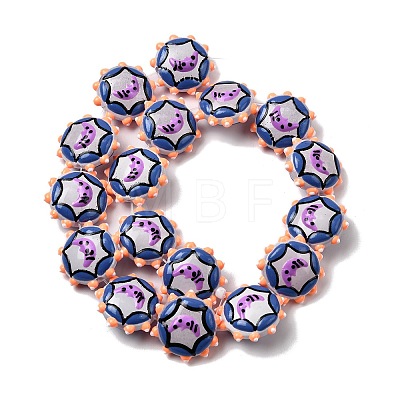 Baking Paint Glass Enamel Beads LAMP-K039-34E-1
