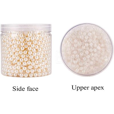 ABS Plastic Imitation Pearl Round Beads PH-MACR-F033-8mm-22-1