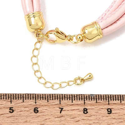 Microfiber Leather Multi-strand Cord Bracelets Makings FB-CBA983F-01G-10-1