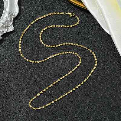 2mm Rack Plating Brass Singapore Chain Necklaces for Women Men MAK-L044-27G-1