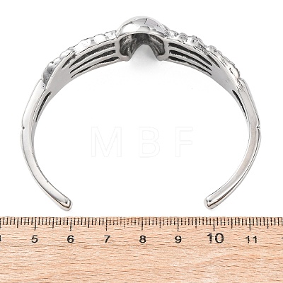 316 Surgical Stainless Steel Cuff Bangles BJEW-C142-01E-AS-1