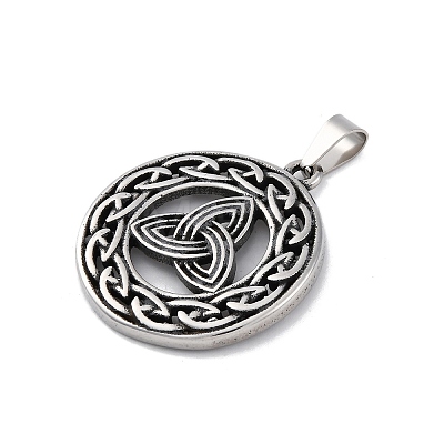304 Stainless Steel Pendants STAS-Q339-03B-AS-1