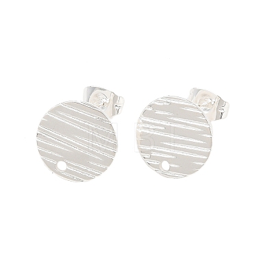 304 Stainless Steel Ear Stud Findings STAS-O119-17C-S-1