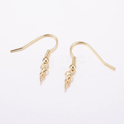 Brass Earring Hooks KK-F714-02G-1