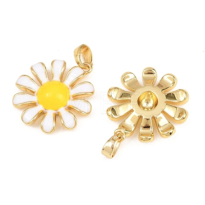 Brass Enamel Pendants KK-H262-17G-1