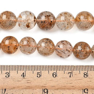 Natural Herkimer Diamond Beads Strands G-Z115-C03-12mm-1