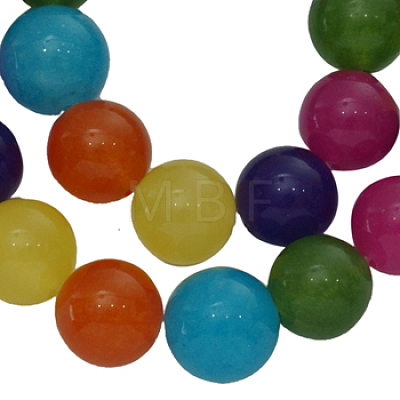 Dyed Natural Jade Beads Strands X-JB6mm-1