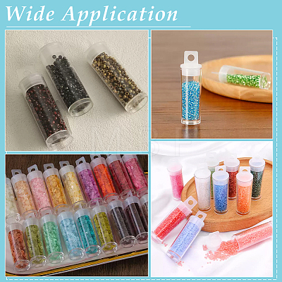 60Pcs Plastic Bead Tubes CON-BC0008-21-1