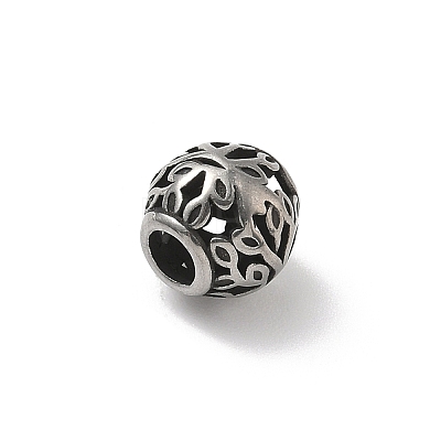 304 Stainless Steel European Beads STAS-H238-09M-AS-1