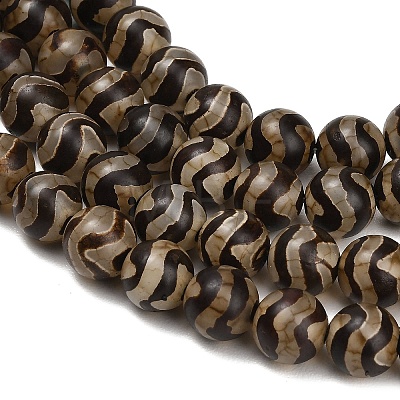 Tibetan Style dZi Beads Strands GG-CBA4812-B03-10MM-1