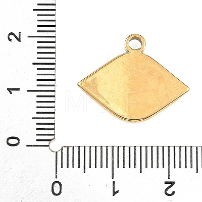 304 Stainless Steel with Rhinestone Pendants STAS-Z186-19G-1