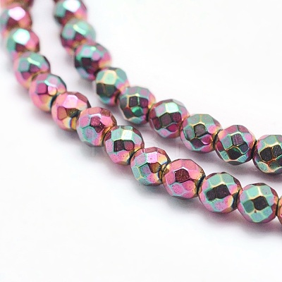 Electroplate Non-magnetic Synthetic Hematite Beads Strands G-L486-A-02-1