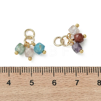 Natural Mixed Gemstone Pendants PALLOY-JF05313-1