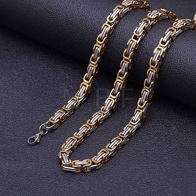 Titanium Steel Byzantine Chains Necklaces for Men FS-WG56795-84-1