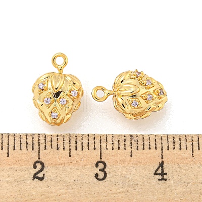 Brass Micro Pave Cubic Zirconia Pendants KK-K369-02G-03-1