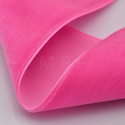 Polyester Velvet Ribbon for Gift Packing and Festival Decoration SRIB-M001-7mm-156-1