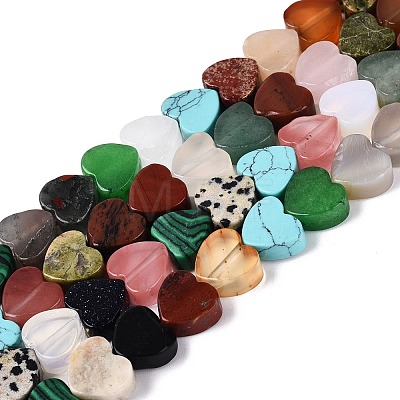 Natural & Synthetic Mixed Stone Beads Strands G-Q608-21-1