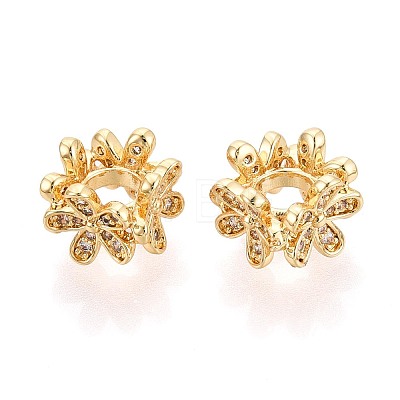 Daisy Flower European Beads KK-T079-67G-1