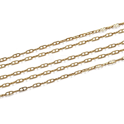 304 Stainless Steel Mariner Link Chain Necklaces X-NJEW-P226-03G-05-1