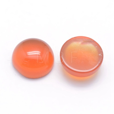 Natural Carnelian Cabochons G-P393-R18-6mm-1