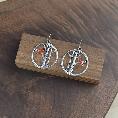 Zinc Alloy Enamel Dangle Earrings FS-WG03B65-01-1