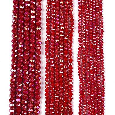 Electroplate Glass Beads Strands EGLA-A044-P8mm-B15-1