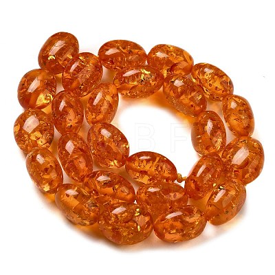 Resin Imitation Amber Beads Strands RESI-Z017-03-1