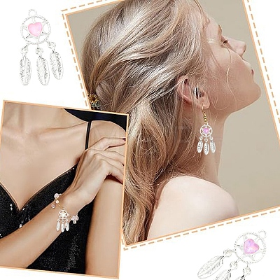 6Pcs 3 Colors Rack Plating Alloy Rhinestones Pendants FIND-YW0011-72-1