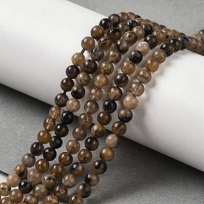 Natural Chiastolite Beads Strands G-Q161-A03-01-1
