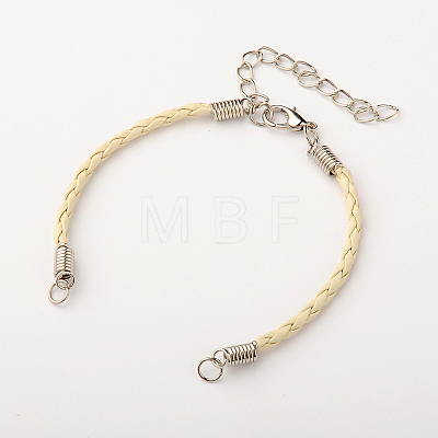 Braided PU Leather Cord Bracelet Making AJEW-JB00032-1