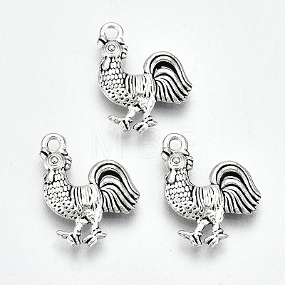 Tibetan Style Alloy Pendants TIBE-S323-088AS-RS-1