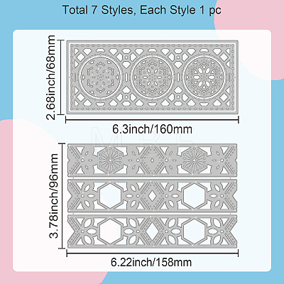 Carbon Steel Cutting Dies Stencils DIY-WH0309-1341-1