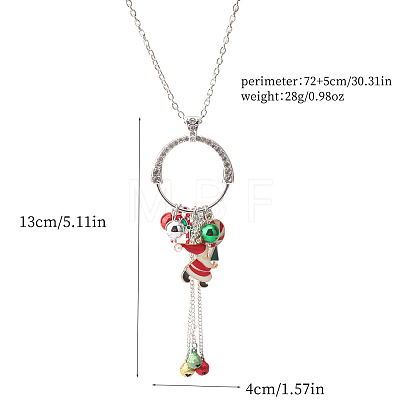 Alloy Enamel with Rhinestone Pendant Necklaces FS-WG43311-01-1