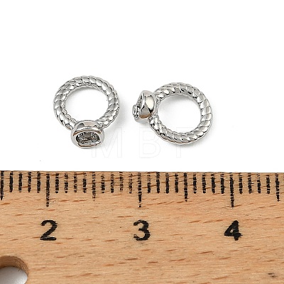 Brass Bead Cap Pendant Bails KK-D106-08P-1