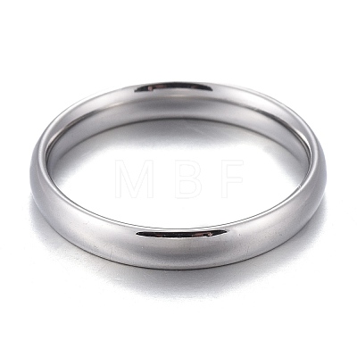 304 Stainless Steel Flat Plain Band Rings STAS-I160-D-P-1
