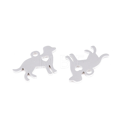 Non-Tarnish 304 Stainless Steel Puppy Silhouette Charms LS-STAS-Q201-T086-1
